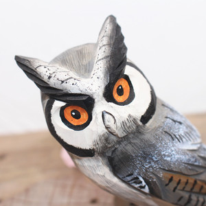 Nouveaux ornements de hibou en bois cadeaux créatifs artisanat décorations de bureau à domicile - Product Image 4