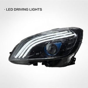 Fari auto per fari Mercedes-Benz classe C W204 07-10 assemblaggio fari anteriori a LED per luci di marcia giornaliere - Product Image 2