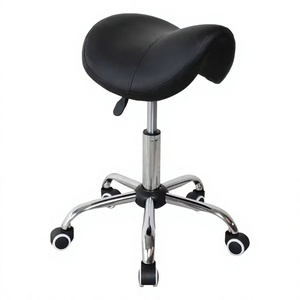 Chaise-selle ergonomique réglable et portable avec pompe hydraulique, idéale pour le personnel médical, dentaire, coiffure, esthétique et de salon - Product Image 3