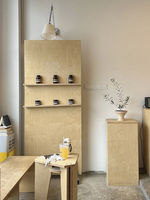 Présentoir Moderne en Bois pour Magasin de Vêtements, Café, Couloir d'Entrée, Support d'Angle pour Plantes, Table d'Appoint, Présentoir à Plantes