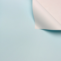 Papier d'emballage vierge coréen écologique personnalisé double face en PVC et papier sulfurisé imperméable, rouleau 58x58cm pour bouquets de fleurs et cadeaux