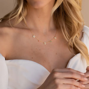 Collana con ciondolo personalizzato in acciaio inossidabile eManco con 26 lettere e catena a maglie, design minimalista unisex per dropshipping - Product Image 4