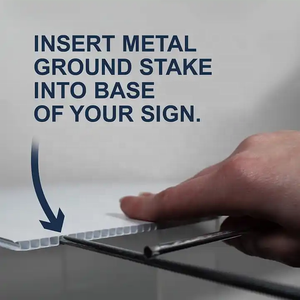 PP planche à découper feuilles de polypropylène panneaux de bandit extérieurs pour les affaires immobilières panneaux de cour en plastique 18x24 avec enjeux en H - Product Image 4