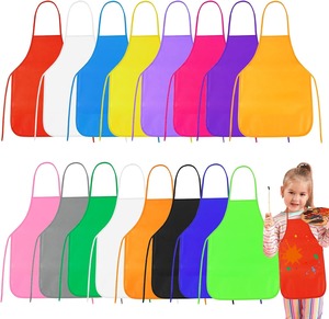 Tablier de peinture non tissé pour enfants, tablier pour enfants pour l'art, l'artisanat, le dessin, la pâtisserie, la cuisine, la consommation, le bricolage, diverses couleurs - Product Image 1