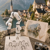 Bras robotique de dessin artistique IA : transformez des photos en portraits personnalisés dessinés à la main pour événements et entreprises de souvenirs