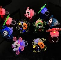 Anneaux à LED pour Halloween Fidget Spinner Jouets lumineux Cadeaux pour Halloween Party Favors Treat Bags