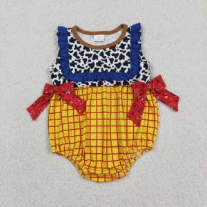 Vêtements pour bébés filles et garçons, combinaison à bulles pour tout-petits, vêtements décontractés pour nouveau-nés, vêtements pour bébés à motifs de vaches, nouvelle collection RTS Fashion - Product Image 2