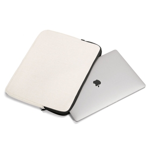 工厂优质基材亚麻氯丁橡胶笔记本电脑保护套 10 13 15 英寸空白热升华笔记本电脑包 - Product Image 1