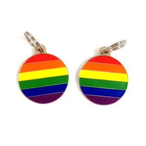 Placa de Identificación Personalizada con Bandera del Orgullo Gay, Lesbiana, Bisexual, Transgénero y LGBTQ, para Venta - Product Image 3