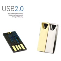 Clé USB promotionnelle mini en métal avec logo, boîtier métallique, 8 Go, étui pour clé USB 2.0 personnalisé, 128 Go, 64 Go, 32 Go