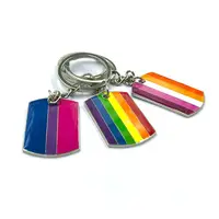Bulk Lesbian Sunset Flag Split Ring Key Chains, Bulk Gay Pride