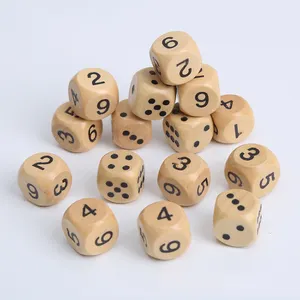 Mini juegos de dados en blanco de madera de colores, juego de dados en blanco con logotipo personalizado, 5mm, 8mm, 10mm, 12mm, 14mm, 16mm, 19mm, dnd