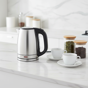 Aço Inoxidável de Grau Alimentício <span class=keywords><strong>360</strong></span> °   Chaleira Elétrica com Base Rotativa 1.7L Grande Capacidade Desligamento Automático Proteção Contra Fervura a Seco para Uso Doméstico - Product Image 3