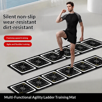 Tapis d'entraînement multifonctionnel épaissi en caoutchouc souple pour l'agilité des enfants, idéal pour les exercices de fitness, les entraînements de pas et les entraînements de football et de basketball.