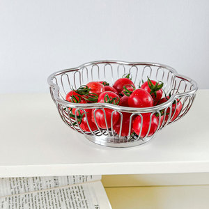Nordic Style 304 Stainless Steel Fruit Bread <strong>Basket</strong> Fruit <strong>Egg</strong> Vegetable Food Storage <strong>Basket</strong> - Product Image 2