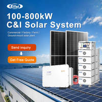 Système solaire hybride photovoltaïque personnalisé 80 kVA 100 kVA 150 kVA 200 kVA 250 kVA 1000 V 50/60 Hz triphasé avec stockage pour toitures commerciales