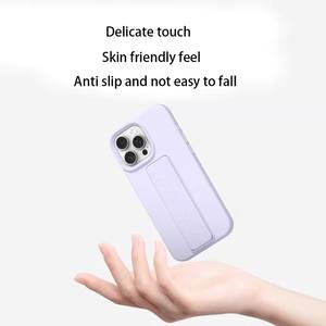 Étui de support de support pliant en Silicone liquide pour <span class=keywords><strong>iPhone</strong></span> 16 15 14 13 12 <span class=keywords><strong>11</strong></span> Pro Max Plus antichoc mat solide housse de Protection souple - Product Image 6