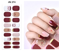 Offres Spéciales Noël Nouveau UV Gel Vernis À Ongles Autocollant Wraps Semi-Durci Auto-Adhésif Nail Art