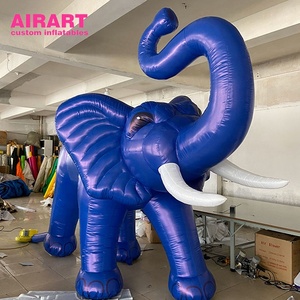 Elefante Inflable Azul, Decoración de Zoológico, Elefante Gigante Inflable - Product Image 2