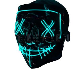 Nouveau <span class=keywords><strong>Masque</strong></span> <span class=keywords><strong>LED</strong></span> <span class=keywords><strong>Lumineux</strong></span> à Fil Électroluminescent Haute Luminosité pour Fête Musicale et Halloween – Vente Flash Populaire - Product Image 2