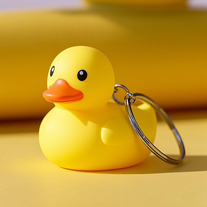 Llaveros promocionales de llavero de Metal de Pvc de pato de goma amarillo de vinilo de diseño personalizado de alta calidad - Product Image 4