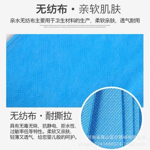 Draps jetables non tissés bleus Henan Longshan Medical, 40x40 à 120x200, doux et imperméables, pour hôpital et usage domestique - Product Image 1