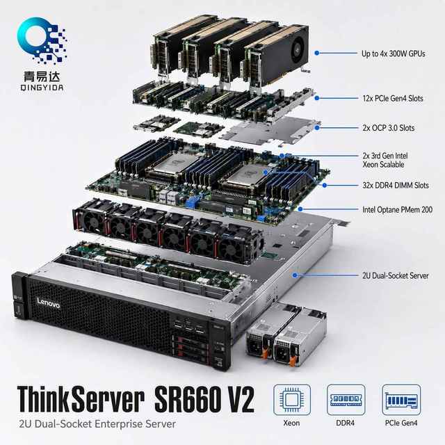 Len Ovo ThinkSystem SR650 V2 SR660 V2 SR588 SR650 V3 SR630 V3 SR658H V2 Intel Xeon Rack Server Enterprise Data Center in Stock