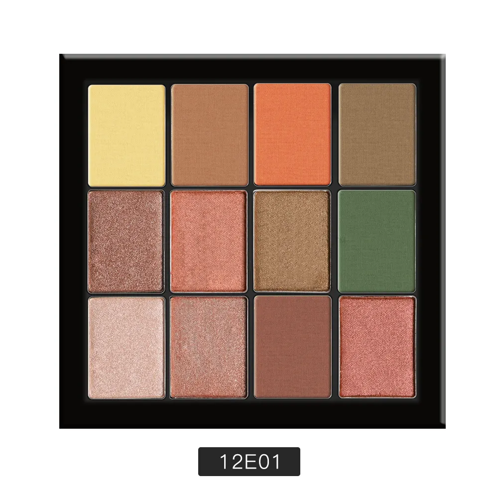 In Stock Travel Makeup 12 Colors Shimmer Eye Shadow Palette Mini Vegan Eyeshadow