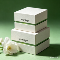Petite Boîte Cadeau de Luxe Écologique, Emballage de Bougie de Noël de Haute Qualité, Portable et Recyclable, avec Gaufrage et Lamination Mate