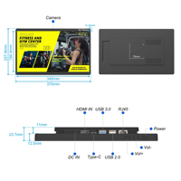 Tablette industrielle Android POE WF1585T 15,6 pouces, 4 Go de mémoire, écran tactile capacitif à cadre ultra-fin, écran LCD numérique pour les entreprises