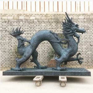تمثال تنين من البرونز صيني فاخر توريد المصنع من Fengshui تمثال حيوان من النحاس للزينة التنين الذهبي هدايا للأعمال - Product Image 2