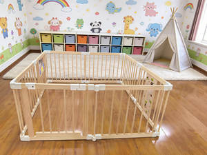 <span class=keywords><strong>Parc</strong></span> d'activités pliable en <span class=keywords><strong>bois</strong></span> pour bébés et tout-petits avec barrière de sécurité – Offre spéciale - Product Image 3