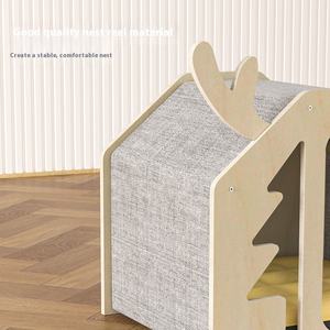 Elk-thème bois massif multicouche chat chien maison hiver chaleur nid tapis PP matériel boîte emballage pour noël lits pour animaux de compagnie - Product Image 2