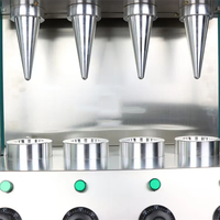 Gaufres à sucre automatiques gaufres à crème glacée gaufres de moule de cuisson pour l'Inde cône de pizza fabricant de machine conique
