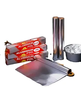 Hot Sale ECO Friendly 8011 Food Grade Use Kitchen Aluminum Foil Rolls With Cutting Blade