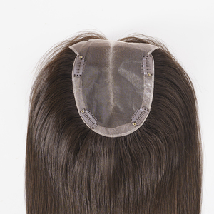 Topper de Encaje de Cabello Humano Virgen Europeo Directo de Fábrica para Mujeres, Transpirable, Red de 0.11, Topper Frontal de Encaje de 5"x6" para Pérdida de Cabello en Mujeres - Product Image 6