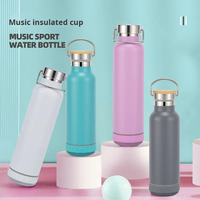 Grosir gelas minum Bluetooth musik pintar terisolasi vakum dinding ganda baja tahan karat Speaker cangkir minum langsung