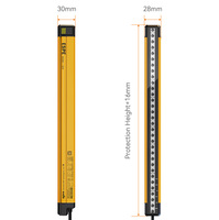 Capteur de rideau de lumière de sécurité sans angle mort de type 4 à faisceau traversant sortie PNP/NPN Installation de support 24V IP65