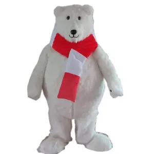 大人/クマの衣装/ホッキョクグマのマスコットコスチュームのためのホラ白クマのマスコットコスチューム