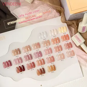 Nuevo estilo Jelly color nude 15ml esmalte de uñas en gel arte profesional esmalte de uñas en gel conjunto color esmalte de gel de etiqueta privada