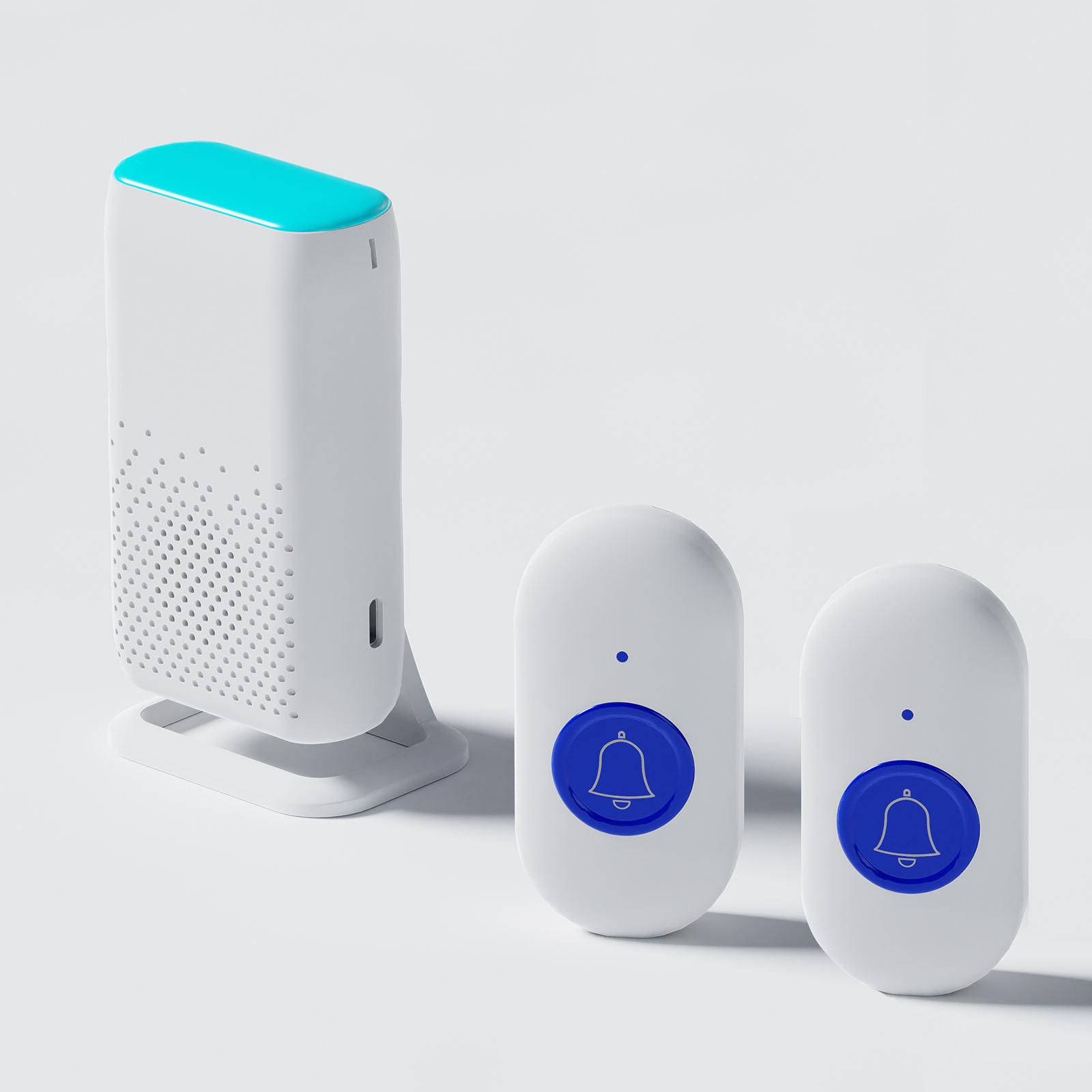 2 botones (azul) + 1 receptor