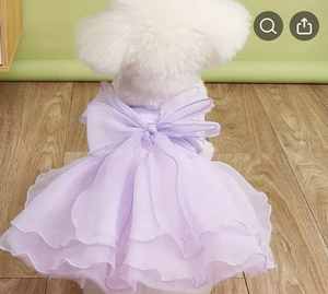 Nuevo estilo <span class=keywords><strong>Sexy</strong></span> Linda ropa para mascotas gatos vestido perro vestido de novia ropa para mascotas velo de novia vestido falda para mascotas ropa - Product Image 4