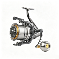 Moulinet de surf spinning tout métal pour gros gibier 8000-14000, 20kg de résistance maximale, eau salée, lancer longue distance, leurre artificiel, 7 roulements, rapport de transmission 4.8:1