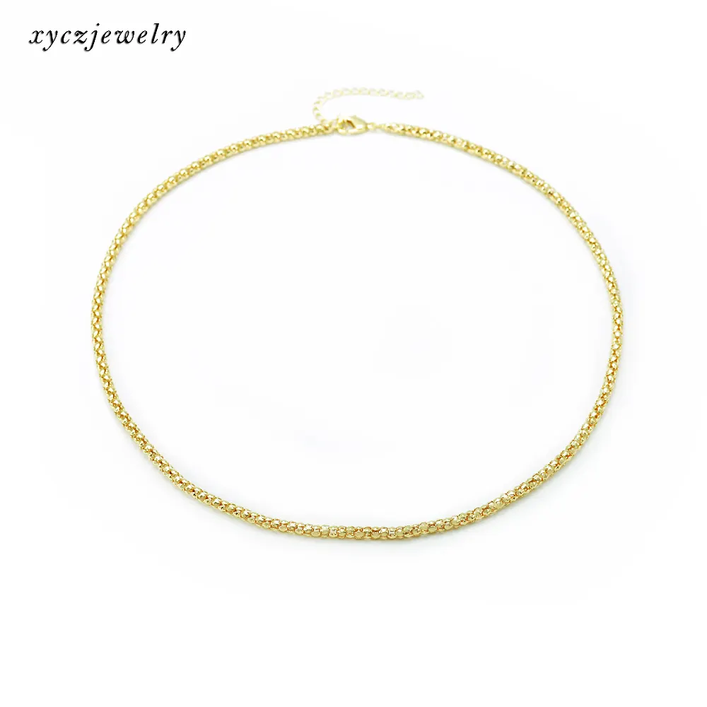 Fashion Hallow Chains Gold Plated Women Necklace Chains