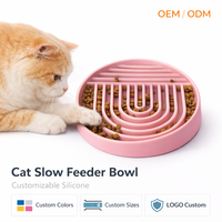 Balle Distributrice de Nourriture Lente pour Chats et Chiens en Silicone et TPR, Étanche, Écologique, Durable, Souple, Bol Puzzle Anti-Étouffement Sûr pour Animaux Domestiques (UE/USA)