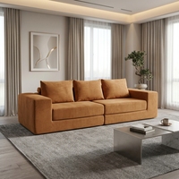 Modulares Cloud Konvertierbares L-förmiges Schlafsofa Vakuumkomprimierter Schwamm Stoffbezug