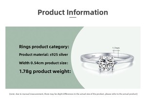 अनुकूलित ठीक गहने 925 असली चांदी की अंगूठी उत्कृष्ट सुरुचिपूर्ण महिला फैशन घन ज़िरकोनिया सगाई की अंगूठी - Product Image 5