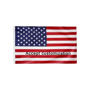 Groothandel Polyester Stof 3X5 Ft Verenigde Staten Nationale Vlag Afdrukken Custom Usa American Country Vlaggen