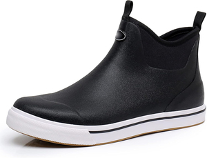 รองเท้าบูทกันน้ำสำหรับผู้ชายแบบ OEM, รองเท้าบูทยางกันลื่นสำหรับตกปลา พายเรือ และเดินบนดาดฟ้า - Product Image 3