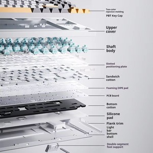 NOUVEAU <span class=keywords><strong>Clavier</strong></span> de jeu sans fil Bluetooth AULA S87 Series, <span class=keywords><strong>clavier</strong></span> de jeu RGB tri-mode, <span class=keywords><strong>clavier</strong></span> de jeu programmable à commutation à chaud - Product Image 5